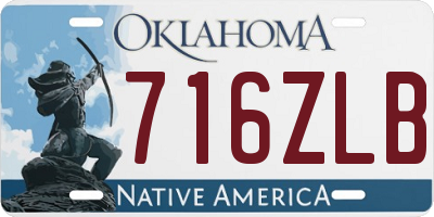 OK license plate 716ZLB