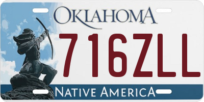 OK license plate 716ZLL
