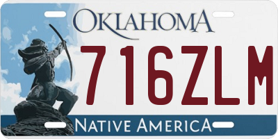 OK license plate 716ZLM