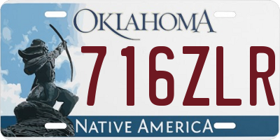 OK license plate 716ZLR