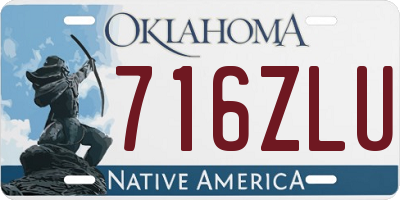 OK license plate 716ZLU