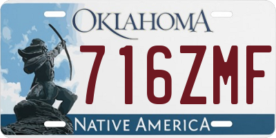 OK license plate 716ZMF