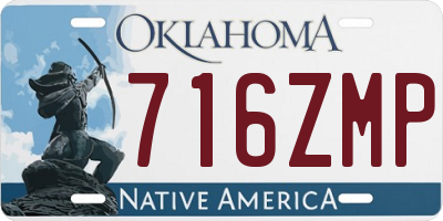 OK license plate 716ZMP