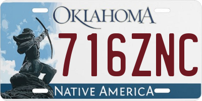 OK license plate 716ZNC