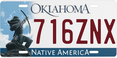 OK license plate 716ZNX