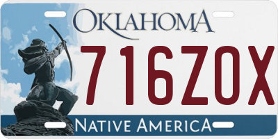 OK license plate 716ZOX
