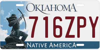 OK license plate 716ZPY