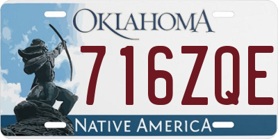 OK license plate 716ZQE