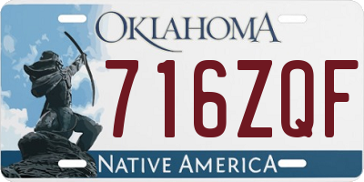 OK license plate 716ZQF