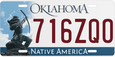 OK license plate 716ZQO