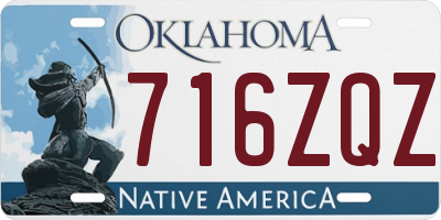 OK license plate 716ZQZ