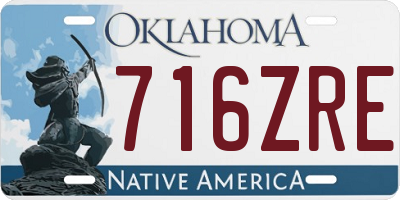 OK license plate 716ZRE