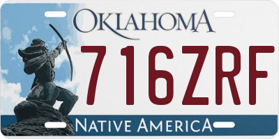 OK license plate 716ZRF