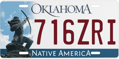OK license plate 716ZRI