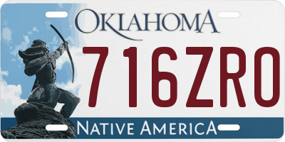 OK license plate 716ZRO