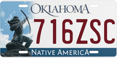 OK license plate 716ZSC