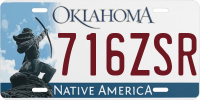 OK license plate 716ZSR