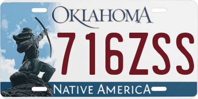 OK license plate 716ZSS