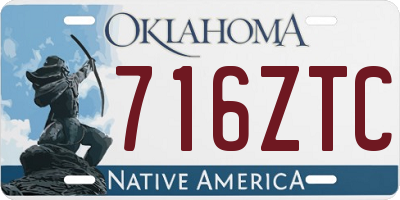 OK license plate 716ZTC