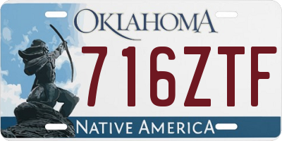 OK license plate 716ZTF