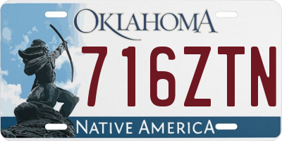 OK license plate 716ZTN