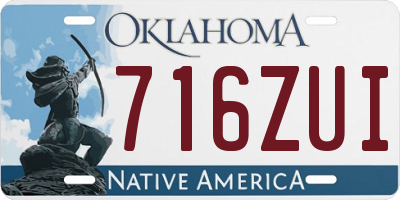 OK license plate 716ZUI