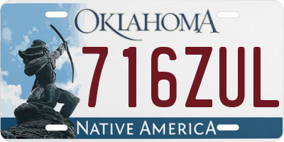 OK license plate 716ZUL
