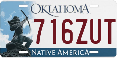 OK license plate 716ZUT