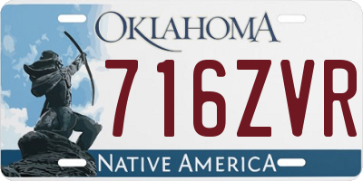 OK license plate 716ZVR