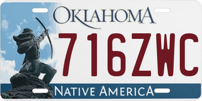 OK license plate 716ZWC