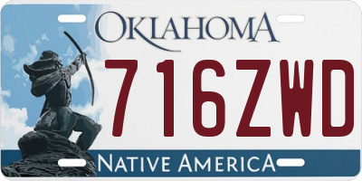 OK license plate 716ZWD