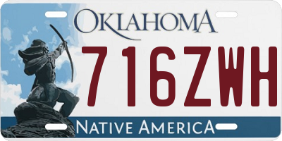 OK license plate 716ZWH