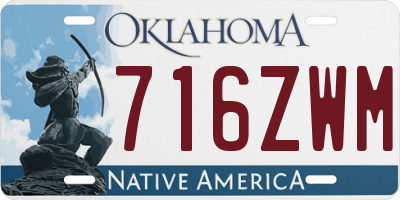 OK license plate 716ZWM