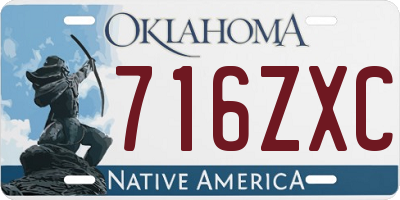 OK license plate 716ZXC