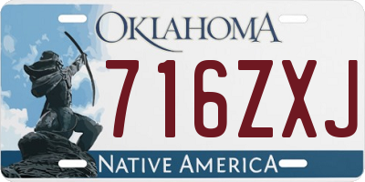 OK license plate 716ZXJ