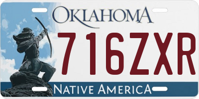 OK license plate 716ZXR