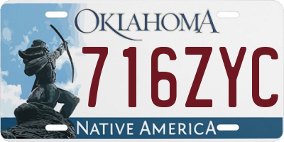 OK license plate 716ZYC