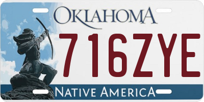 OK license plate 716ZYE