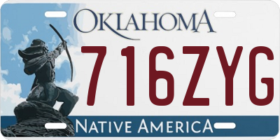 OK license plate 716ZYG