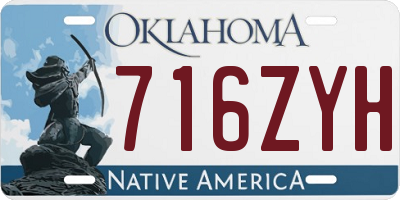 OK license plate 716ZYH