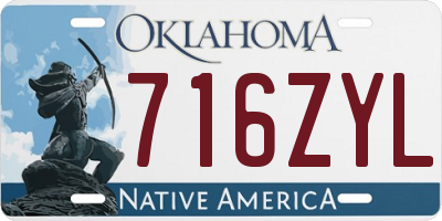OK license plate 716ZYL