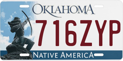 OK license plate 716ZYP