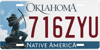OK license plate 716ZYU