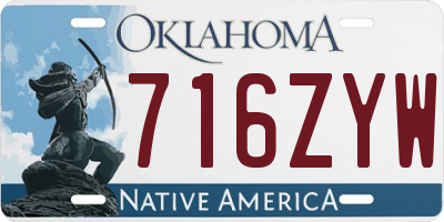 OK license plate 716ZYW