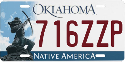 OK license plate 716ZZP