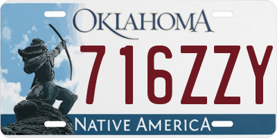 OK license plate 716ZZY