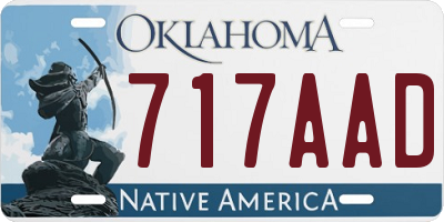 OK license plate 717AAD