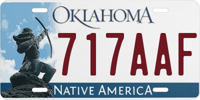 OK license plate 717AAF