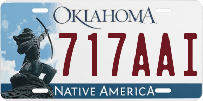 OK license plate 717AAI