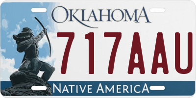 OK license plate 717AAU